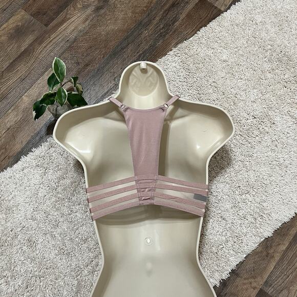 Victoria's Secret Size 32C Pink Front Closure Racerback Underwire Push Up Bra - Picture 4 of 6